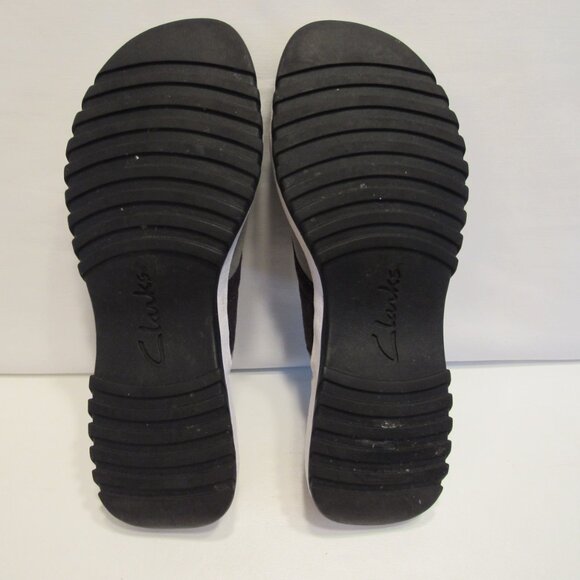 Clarks Navy Blue Slip On Sueded Canvas Sandals Size 8M - Picture 6 of 13